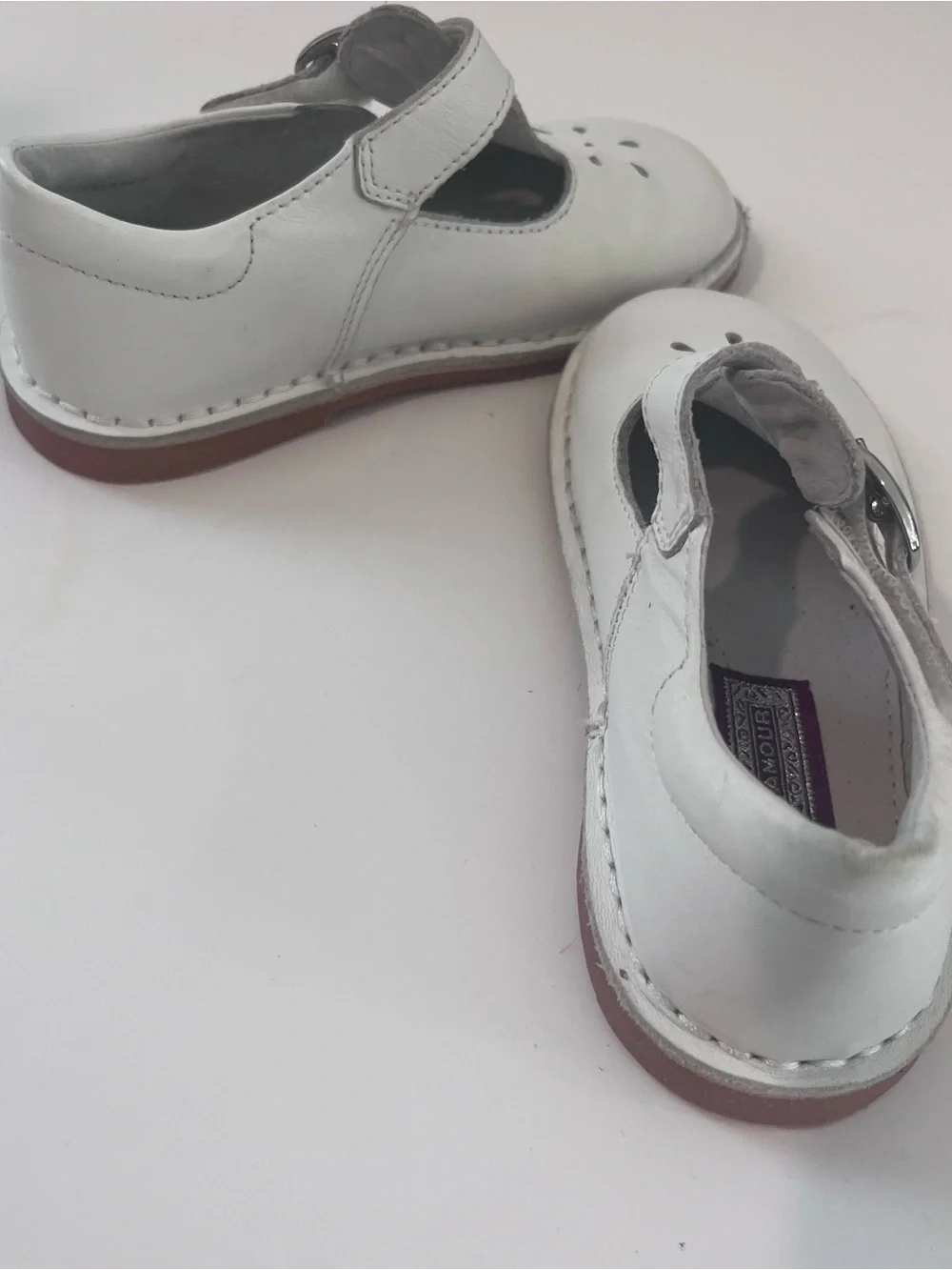Lamour Girls White T Strap Mary Jane Leather Shoes Size 9 Toddler Summer Spring